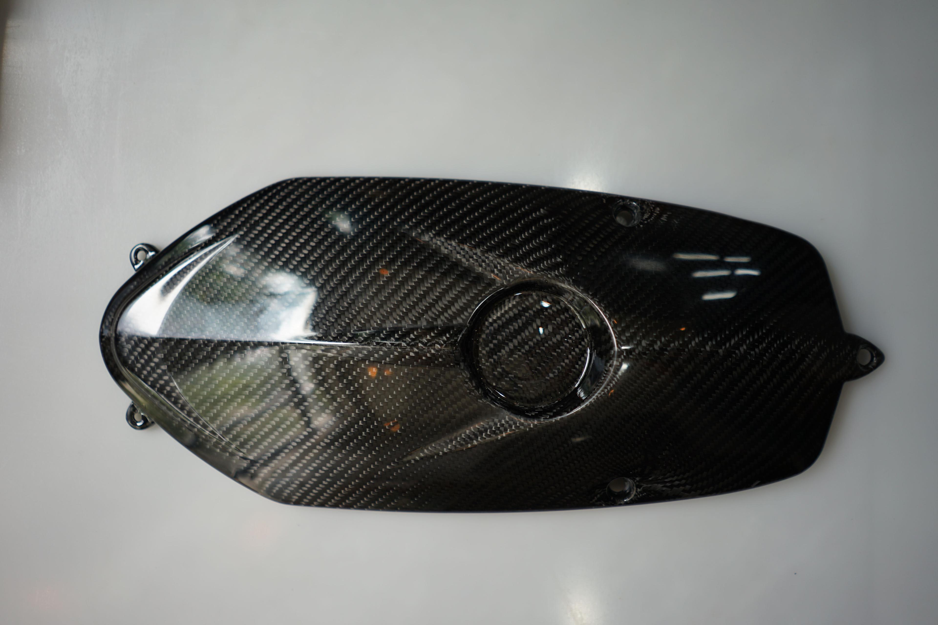 Carbon fiber engine starter cover for BMW R nineT motorcycle